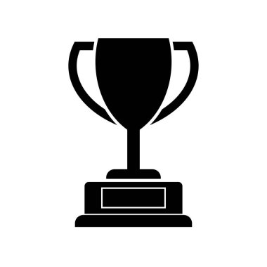 Şampiyonlar Kupası ödül ikonu beyaz arka planda izole edildi. Kazanan kupa vektör illüstrasyonu