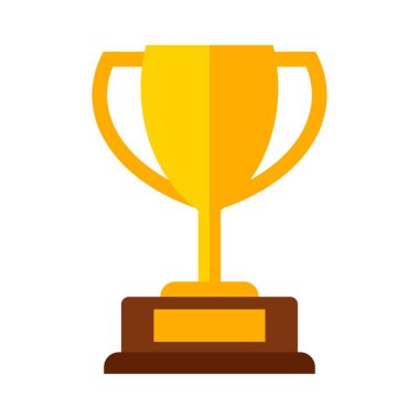 Beyaz arka planda izole edilmiş Altın Şampiyonlar Kupası ödül ikonu. Kazanan kupa vektör illüstrasyonu