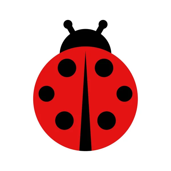 Icône coccinelle isolée sur fond blanc. Illustration vectorielle — Image vectorielle