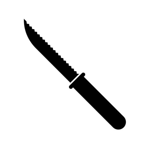 Icône de couteau isolé sur fond blanc. Illustration vectorielle — Image vectorielle