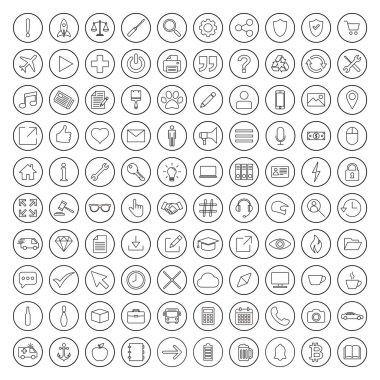 Web simgesi seti. Simge setiyle bağlantı kurun. İş, dış ticaret, finans, muhasebe.