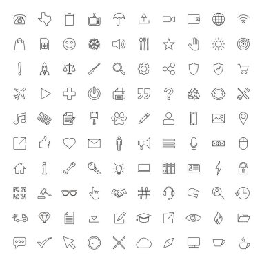 Web simgesi seti. Simge setiyle bağlantı kurun. İş, dış ticaret, finans, muhasebe