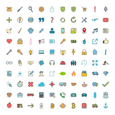 Web simgesi seti. Simge setiyle bağlantı kurun. İş, dış ticaret, finans, muhasebe