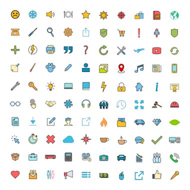 Web simgesi seti. Simge setiyle bağlantı kurun. İş, dış ticaret, finans, muhasebe