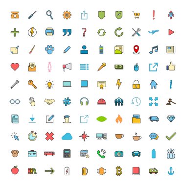 Web simgesi seti. Simge setiyle bağlantı kurun. İş, dış ticaret, finans, muhasebe.