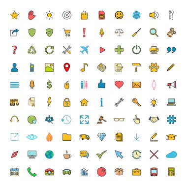 Web simgesi seti. Simge setiyle bağlantı kurun. İş, dış ticaret, finans, muhasebe.