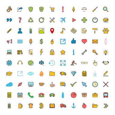 Web simgesi seti. Simge setiyle bağlantı kurun. İş, dış ticaret, finans, muhasebe.