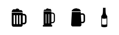 Bira ikonları hazır. Bira Simgesi modada düz