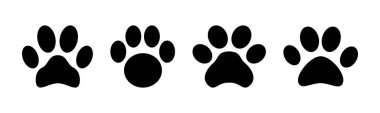 Pençe simgeleri hazır. Paw Yazdırma simgesi