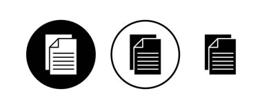 Belge simgeleri ayarlandı. Kağıt ikonu. Dosya Simgesi