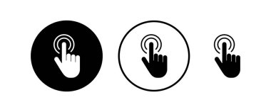 İmleç simgeleri ayarlandı. El tıklama simgesi. Parmak işaretçisi izole edilmiş vektör