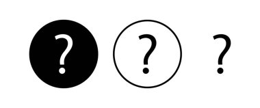 Soru Simgeleri ayarlandı. Soru işareti işareti. Yardım simgesi. Faq