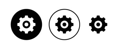 Simgeler ayarlanıyor. Vektör simgesi ayarlanıyor. Cog Ayarları Simge Sembolü. Dişliler