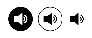 Hoparlör simgeleri hazır. Cilt simgesi. Hoparlör ikon vektörü. Ses. Ses
