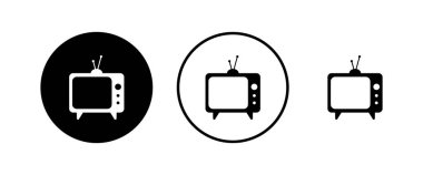 TV vektör simgeleri ayarlandı. Televizyon simgesi