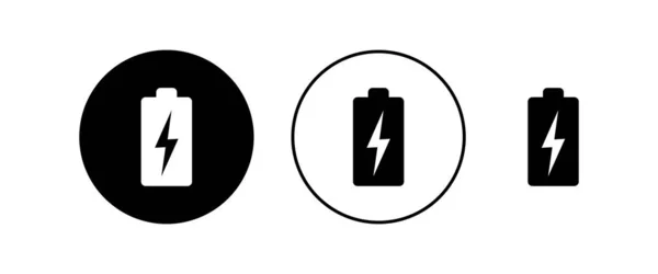 Batterie Symbole Gesetzt Akku Vektorsymbol — Stockvektor