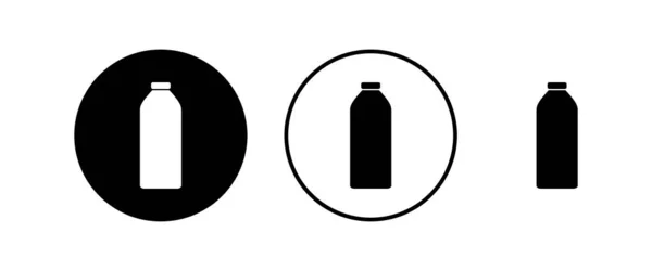 Flaskikoner Inställda Flaska Ikon Trendig Platt Design — Stock vektor