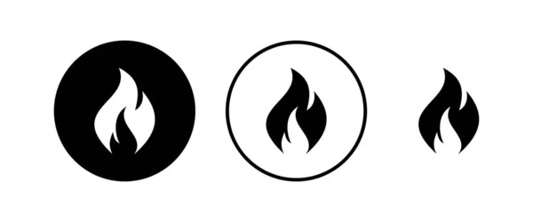 Brandsymbole Gesetzt Vorlage Für Die Feuerflamme — Stockvektor