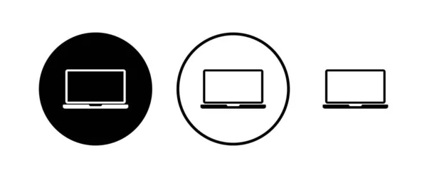 Ensemble Icônes Pour Ordinateur Portable Icône Vectorielle Ordinateur Portable — Image vectorielle