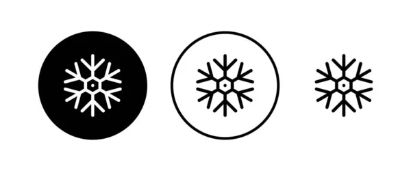 Sneeuwvlok Pictogrammen Ingesteld Sneeuw Icoon Vector Symbool Van Winter Bevroren — Stockvector