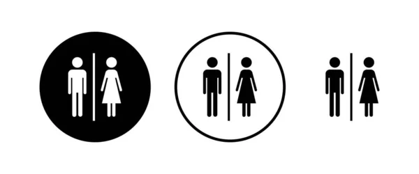 Toilet Iconen Ingesteld Toiletbord Man Vrouw Toilet Teken Vector Man — Stockvector