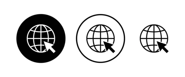 Web Icons Gesetzt Website Vektor Symbol Internet Weltvektor — Stockvektor