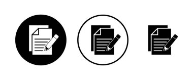 Not simgeleri ayarlandı. Simge vektörü alınıyor. Satır simgesini düzenle. Belge yazımı. İçerik yazımı