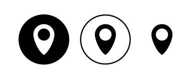 Pin simgeleri ayarlandı. Konum simgesi. Harita işaretleyici simgesi. Nokta. Yer bulucu. Adres