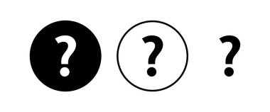 Soru Simgeleri ayarlandı. Soru işareti işareti. Yardım simgesi. Faq