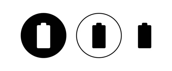 Batterijpictogrammen Ingesteld Pictogram Batterijvector — Stockvector