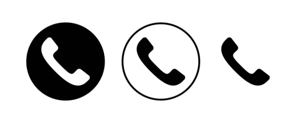 Ikony Volání Nastaveny Vektor Ikony Telefonu Mobilní Telefon Ikona Telefonu — Stockový vektor