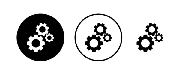 Setzen Von Symbolen Einstellung Des Vektorsymbols Symbolsymbol Für Zahnradeinstellungen Getriebe — Stockvektor