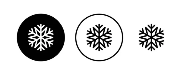 Schneeflockensymbole Gesetzt Schnee Symbol Vektor Symbol Des Gefrorenen Winters — Stockvektor