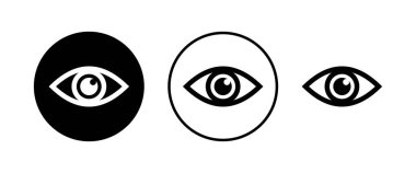 Göz simgeleri ayarlandı. Bak ve Vizyon simgesi. Göz vektörü simgesi