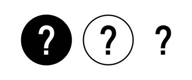 Soru Simgeleri ayarlandı. Soru işareti işareti. Yardım simgesi. Faq