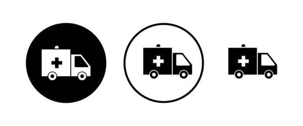 Набор Значков Скорой Помощи Ambulance Icon Design — стоковый вектор