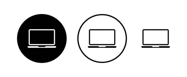 Набор Значков Ноутбука Значок Вектора Ноутбука — стоковый вектор