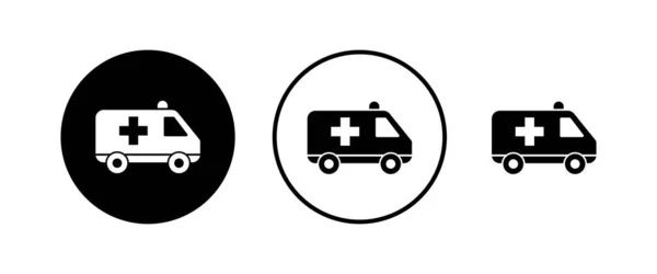Ambulance Icons Gesetzt Icon Design Für Krankenwagen — Stockvektor