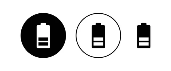 Batterijpictogrammen Ingesteld Pictogram Batterijvector — Stockvector