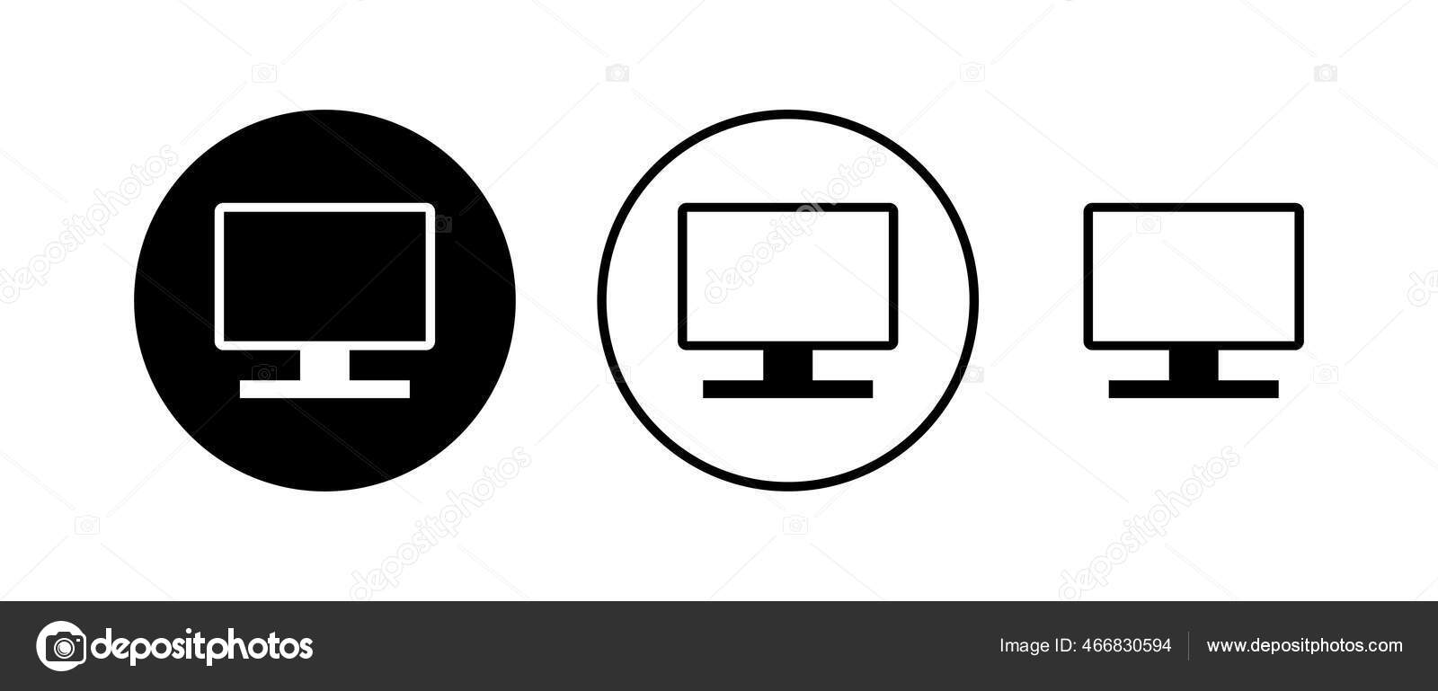 Computer Icons Set Icon Vector Computer Monitor Icon Flat Symbol Stock Vector Image By C Oliviart 466830594