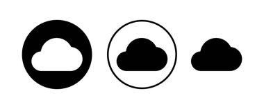 Bulut simgeleri vektör belirledi. bulut hesaplama simgesi