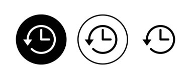 Tarih simgeleri ayarlandı. Geçmiş vektör simgesi