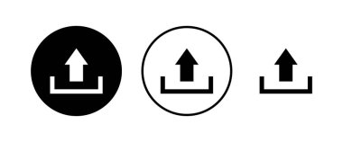 Simgeleri yükle. İşaret simgesini yükle. Gönderme düğmesi. Sembol yükle.