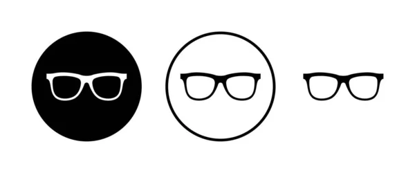 Los Iconos Gafas Establecen Vector Gafas Graduadas Con Estilo Icono — Archivo Imágenes Vectoriales