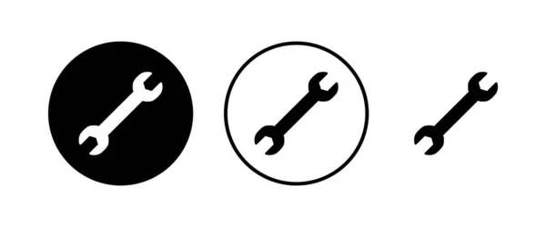 Schraubenschlüssel Symbole Gesetzt Schraubenschlüssel Vektor Symbol Schlüsselsymbol — Stockvektor