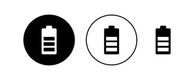 Batarya simgeleri ayarlandı. Pil vektör simgesi