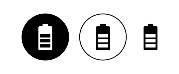 Icônes Batterie Réglées Icône Vectorielle Batterie — Image vectorielle