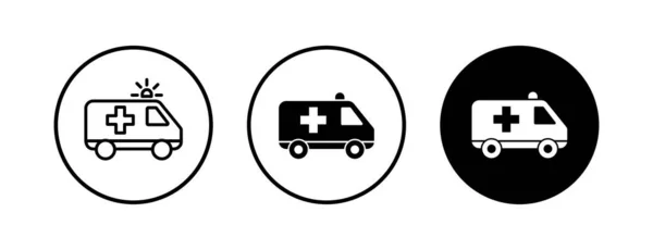 Ambulance Icons Gesetzt Icon Design Für Krankenwagen — Stockvektor