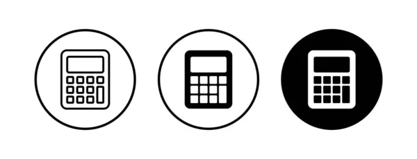 Conjunto Ícones Calculadora Ícone Vetor Calculadora — Vetor de Stock