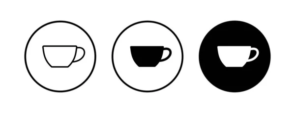 Conjunto Iconos Vectoriales Taza Café Icono Taza Café Icono Del — Archivo Imágenes Vectoriales